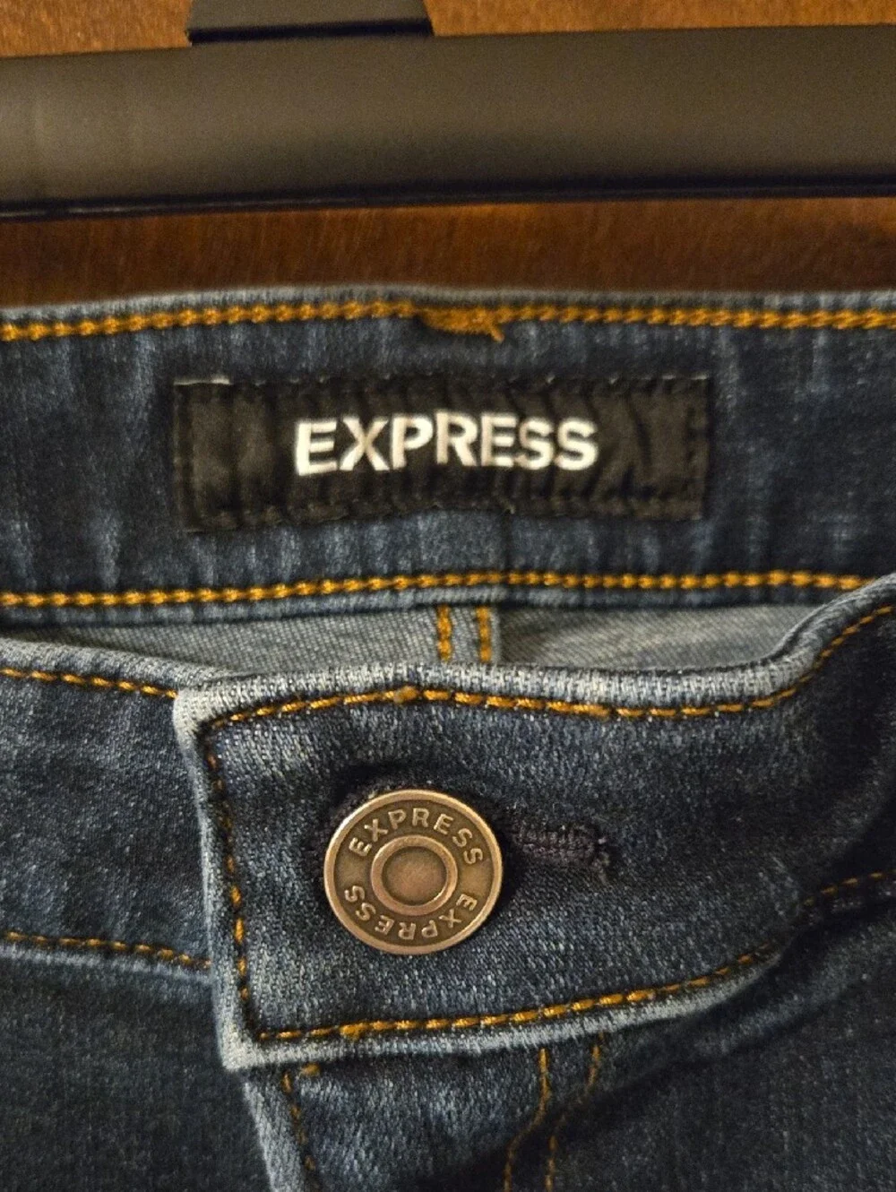 Express Skinny Jeans in Dark Blue Denim